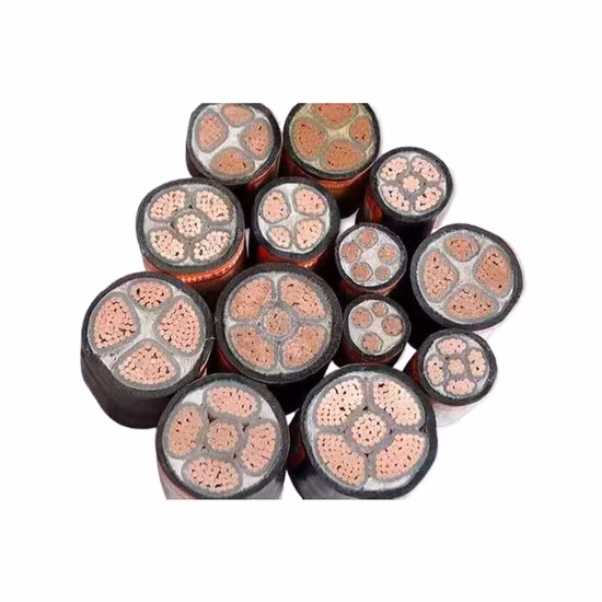 3개 코어 유형 N2xseyby/Na2xseyby 구리선 차폐 및 PVC 피복 XLPE 전원 케이블